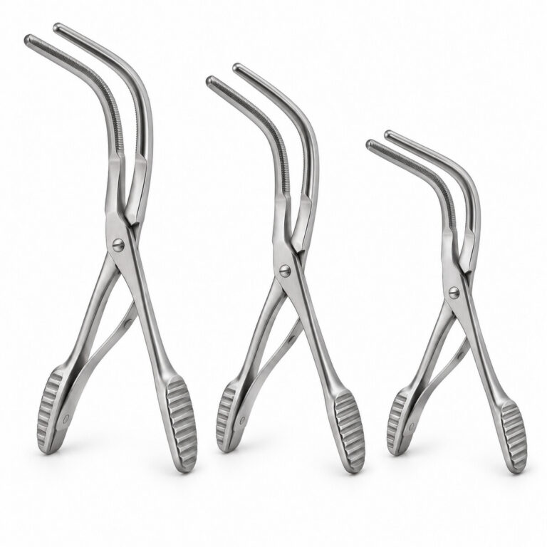De Bakey–Satinsky Atraumatic Bulldog Clamps on white background